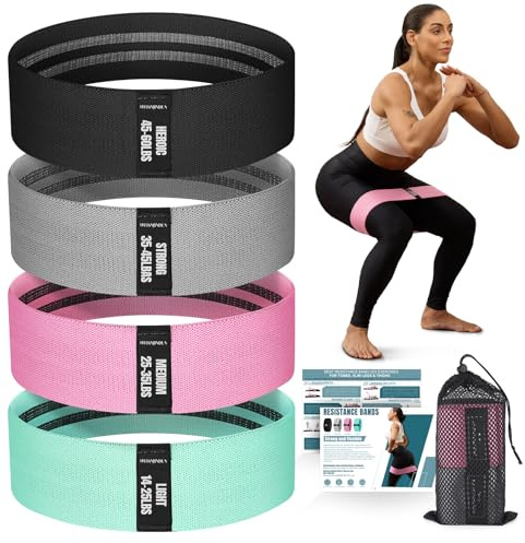 Lianjindun Booty Resistance Bands for Legs & Glutes, Non-Slip Workout Set