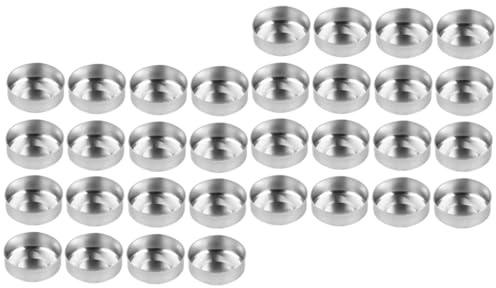 Veemoon 200 Piezas Unidades Envases para Velas de Aluminio Redondos Recipientes Vacíos sin Bordes para Hacer Velas Diy Moldes para de Té Decorativo y Práctico Hogar