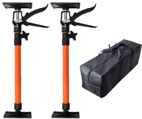 Ylnailky Soporte Ajustable para Gabinetes - 48 a 114 cm Ajustable Tubo Telescópico de Soporte | De Elevación Y Nivelación De 30 kg con Barra Elevadora Y Brazo para Puertas De Muebles Paneles Sofás