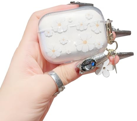 ARYIMYDP Custodia AirPods 4 Generazione, Design Elegante con Motivo Floreale, Fori di Ricarica Precisi, Facile da Pulire, Idea Regalo per Lei