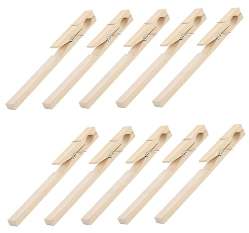 UTHCLO 10 piezas Pinzas de Bambú para Tubos de Ensayo de Clips Resistentes para Experimentos Químicos y Laboratorio Educativo