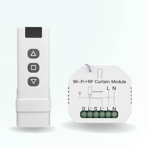 ZenGO Kit de Commande sans Fil connecté de volet Roulant, avec télécommande, WiFi, RF 433, Compatible Alexa, Google Home, SmartLife et Tuya