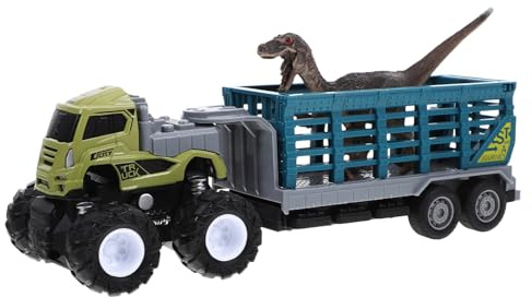 SUPVOX Giocattolo Auto Inerziale Rimorchio Animali in Lega e Plastica, Veicolo a Inerzia Resistente Porta Apribile, Gioco Interattivo Genitore-figlio Per Ragazzo Ragazza