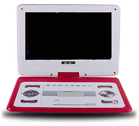 Lettore DVD, Lettore DVD video HD a grande schermo da 14 pollici Scheda di supporto Dvd portatile Gioco disco U Sposta Supporto altoparlante MP3 Console di gioco TV digitale(Rot)