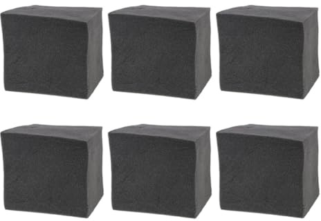 Mikikit Sound Absorbing Panels for Wall Noise Reduction Black Polyurethane 6pcs Cube Shape Soundproofing Material and Deformation-resistant Acoustic Treatment in Studio
