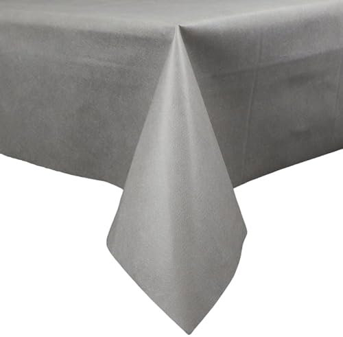 Sensalux Bierzeltgarnitur, Tischdecke aus stoffähnlichem Vlies, Standard 100 by Oeko-TEX, ideal für Jede Feier, Catering, Hochzeit, Geburtstag, 1,18m x 2,5m, Grau