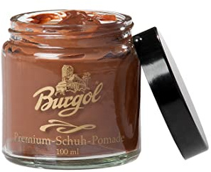 Burgol Pomade - Versorgt Leder mit Nährstoffen. Mischemulsionscreme in 100 ml Tiegel. In vielen Farben erhältlich.