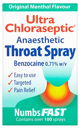 6 x Ultra Chloraseptic Throat Spray Menthol 15ml