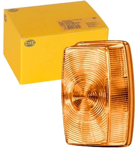 HELLA 2BA 002 324-001 Blinkleuchte - Halogen - 24/12V - Anbau/geschraubt - Lichtscheibenfarbe: gelb - Stecker: Euroflachstecker - rechts/vorne/links - Menge: 1