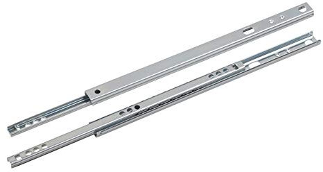 Metafranc Kugelpräzisionsteilauszug - 182 mm Länge - 17 mm Nut - 10 kg Tragkraft - Leichtes Laufverhalten - Mit Auszugsanschlag/Rollenauszug/Schubladenauszug/Schubladenschienen/380889