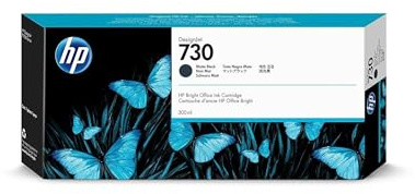 HP 730 Mattschwarz, Original Druckerpatrone | Tinte für DesignJet T1600, T1700, T2600, 300 ml (P2V71A)