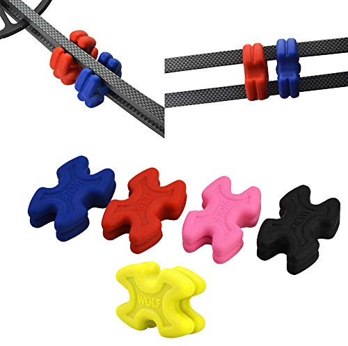MILAEM Rubber Archery Compoundbogen Split Stabilisator Schalldämpfer Bow Gliedmaßen Vibrationsdämpfer Stoßdämpfer 4 Stück (Gelb)
