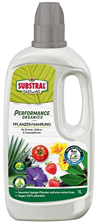 Substral Performance Organics Pflanzen Nahrung, Rein pflanzlicher Spezial-Flüssigdünger mit N-Max Formel, 1 Liter