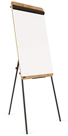 Rocada | Flipchart NATURAL | HxB 1950 x 690 mm, Rahmen in Holzoptik, dreibeinig