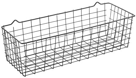 Metaltex Multipurpose Basket, metal, Black, 33x12x9 cm