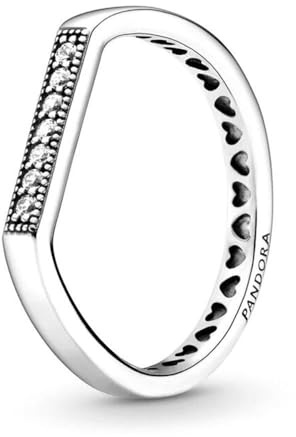 PANDORA Funkelnder Stacking-Ring Sterling-Silber in Silber Größe 48