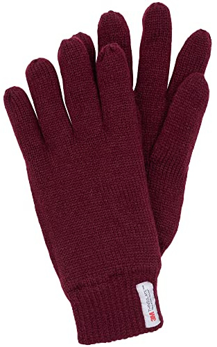 Indicode Herren Jason Strick Handschuhe Fingerhandschuhe Fleece Futter | Warme Unisex Handschuhe mit Fleece-Futter, Winterhandschuhe, Outdoorhandschuhe, Fingerhandschuhe für Männer & Frauen