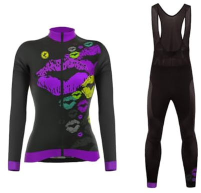 UGLY FROG Damen Radtrikot Set Radtrikot Langarm + Radhose mit 20D Sitzpolster Fahrradbekleidung CXWY02