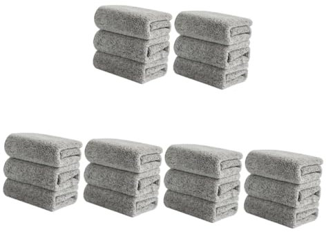 PartyKindom 18pcs Microfiber Towels Dish Cloths Reusable Kitchen Towels Dish Wipes Soft Hand Pot Scrubber Scrubbers Kitchen Scrubbing Sponges