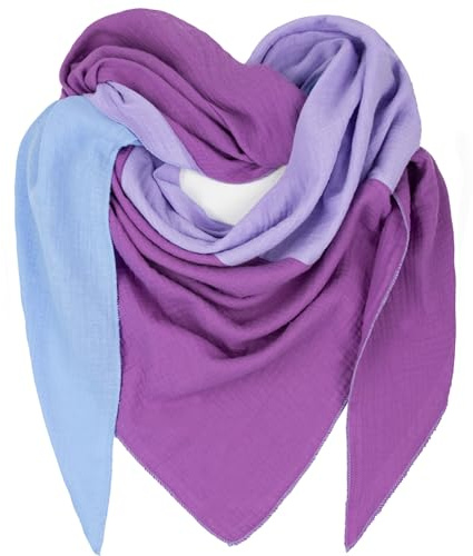Glamexx24 XXL Damenschal Damenhalstuch viele Farben Unisex Dreiecksform Extra groß Sommerschal Herbstschal dünner Schal weich viele Farbkombinationen Leichter Schal