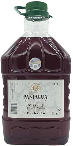 Pacharan Paniagua 3 litros - Pacharan Artesano Gallego Hecho con Endrinas - Pacharan 3 litros