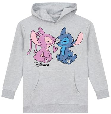 Disney Stitch Hoodie | Lilo Und Stitch Pullover Mädchen | Kapuzenpullover Für Mädchen | Hoodie Kinder Angel | Grau 116