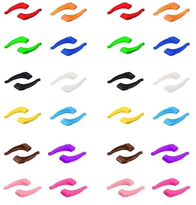 KONTONTY 24paar Silikon-brillen-ohrpolster Gegen Rutschen Praktische Anti-verlust-hülle Für Brillen Feste Ohrbügel Brillenhalterung Aus Silikon Langlebige Befestigungshaken