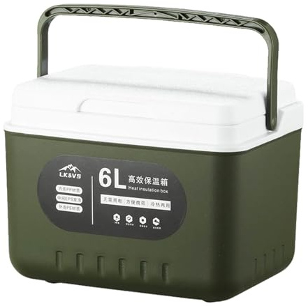 Piccola scatola frigo per cibi e bevande, contenitore termico esterno da 6 litri, scatola frigo per alimenti caldi e freddi, scatola frigo portatile per picnic, campeggio, viaggi, spiaggia
