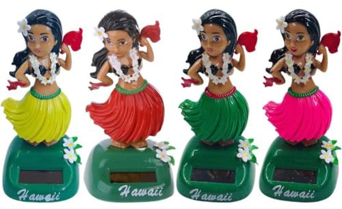 Glixoft Solar Power Hawaii Mädchen Hula Wackelnde Tanzen Spielzeug Auto Dashboard Dekor Schütteln Kopf Spielzeug Auto Innen Auto Ornamente