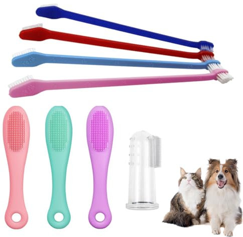 kleine Hunde-und Katzen zahnbürste, 8 Stück Kleine Hund Haustierzahnbürste Katzenzahnbürste Mini-Zahnbürste, Zahnpflege für Hunde, Mundhygiene, Deep Clean Pet Teeth, für Welpen