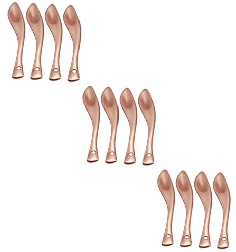 Healeved 12pcs Metal Eye Face Cream Spoons Beauty Makeup Spatulas Cosmetic Scoop Tools