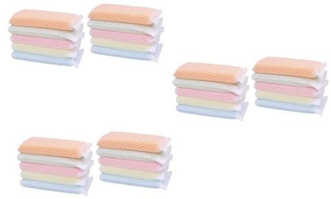 Ipetboom 30pcs Scouring Pad Sponge Scrubber Cleaning Cloth for Kitchen Dish Washing and Absorbent for Regular Dish Cleaning Tasks Random Color