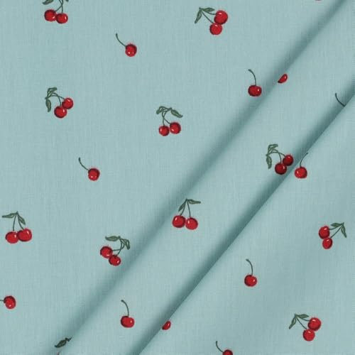 Baumwollstoff beschichtet | beschichtete Baumwolle | CHERRY | mint | by Poppy | ab 50x148 cm | Meterware