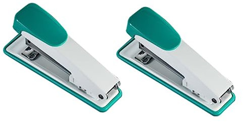 KICHOUSE 2pcs Metal Office Stapler Standard 24/6 Desktop Stapling Tool for School and Office Supplies Random Color