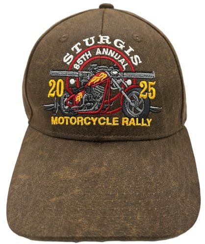 2025 Sturgis Motorcycle Rally Oil Stained Biker Guns Hat