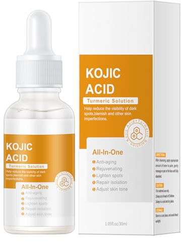 Siero Illuminante Curcuma Viso,Serro Anti-Ossidazione Della Curcuma,Olio Nutriente Naturale,Per Rimuovere Macchie Pigmentate Viso,30ML