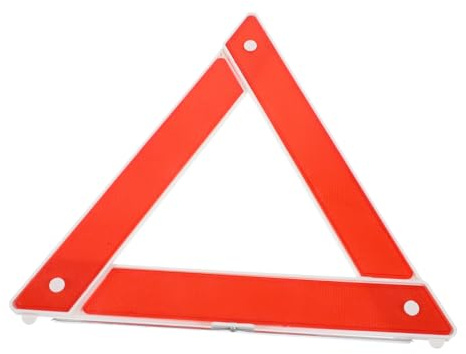MUELODSIC Triangolo di Sicurezza Emergenza per Auto Segnale Stradale Triangolare Portatile Metallo Plastica Avvertimento Lato Strada