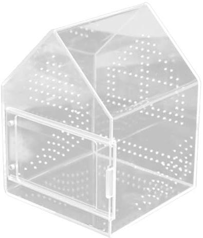 KESOTO Reptilien-Terrarium, Reptilien-Wachstum-Mini-Terrarium, Acryl-Faunarium mit Belüftungsöffnungen für die Zucht von Insekten, Quarantäne-Terrarium für Spinnen, Amphibien, Frösche, Geckos, L
