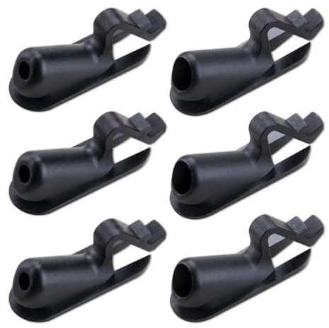 HUTRADE 6 Stück Kabelklemme für Brems- und Schaltzüge - Universelle Kabelführungsschelle für MTB und Rennrad - Kompatibel mit 3 mm und 6 mm Bohrungen