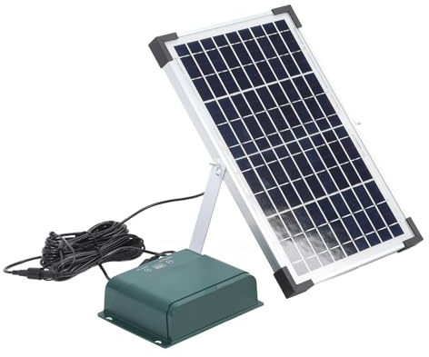 Denash Kit D'irrigation Solaire Goutte à Goutte Automatique, Système D'irrigation Automatique à énergie Solaire en Silicium Polycristallin étanche 10 W pour Balcons, Jardins, Terrasses Intérieures