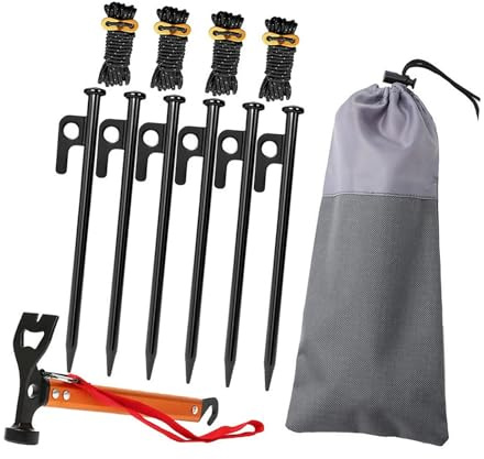 Lange Zeltheringe aus Aluminiumlegierung, feste Haken, Bodenanker, Outdoor-Überdachung, Camping-Zubehör für Camping