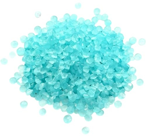 Machify Piedra brillante azul claro de 2.2 libras que brilla en la oscuridad, piedras de grava decorativas de 0.12 x 0.2 pulgadas para acuario, pecera, jardín, pasarela, bricolaje