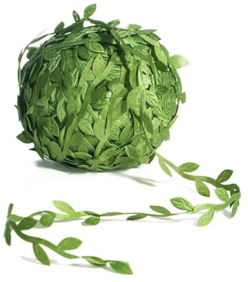 Artificial Ivy Garland 65 Ft – Green Silk Hanging Vine Leaves – Fake Ivy Decoration for Wedding Balloon Backdrop Garden Fence and DIY Craft