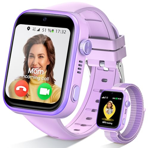 SWGOTA Reloj Inteligente Niño Posicionamiento Múltiple GPS Mejorado Púrpura