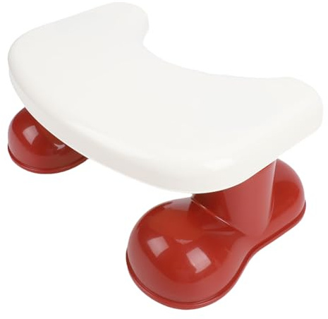 Omabeta Toalettpall för Vuxna Bärbar Anti-halk Design Squatting Toalettsteg för Badrumsanvändning 39,5x23x17cm (Röd)