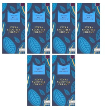 Belgian Milk Chocolate Extra Smooth & Creamy Bar 100g,Suitable for Vegetarians,Pack Of 6