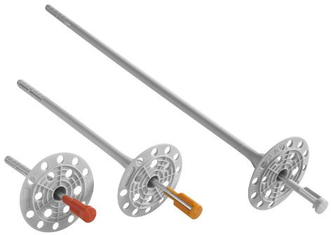 200 Thermoschlagdübel 8 x 120mm Dämmstoffhalter Stahlnagel EPS Dübel Tellerdübel