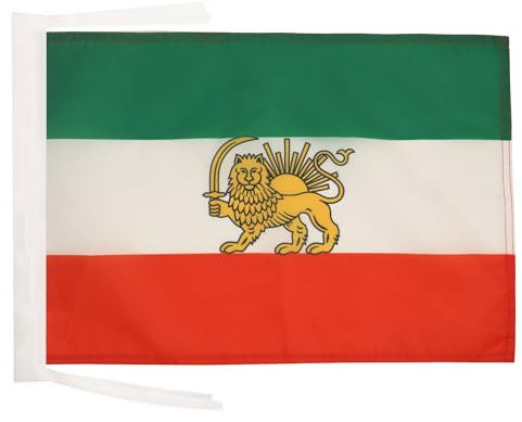 AZ FLAG Bandiera Iran Antica Persia 45x30 cm - Bandierina Iraniana 30 x 45 cm Cordicelle