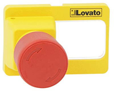 Pulsante per arresto di emergenza. IP 65. (Lovato Cod. SM1 x 1740 P)