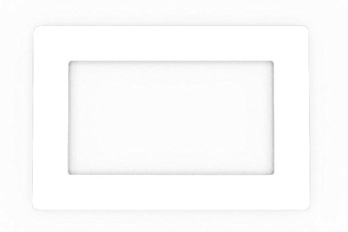 Double Light Switch Socket Coloured Acrylic Surround Finger Plate - Huge Colour Choice (White)